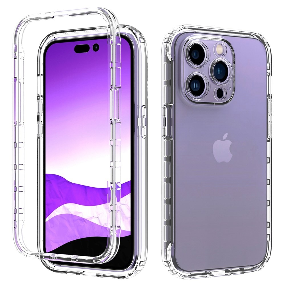 Funda con cobertura total iPhone 14 Pro Transparente