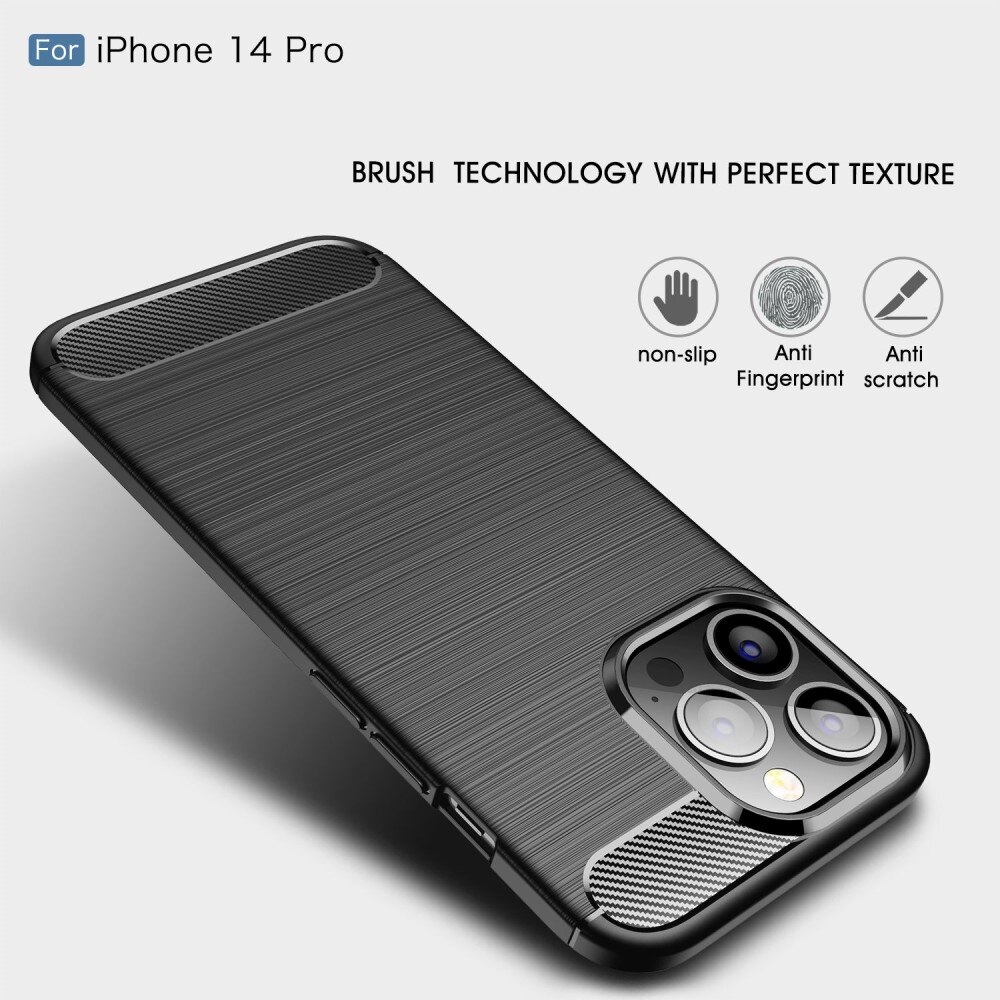 Funda Brushed TPU Case iPhone 14 Pro Black