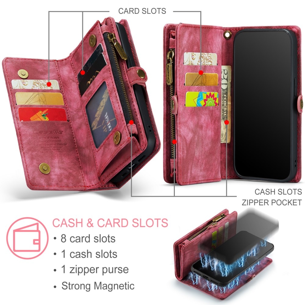 Cartera Multi-Slot iPhone 7 Plus/8 Plus Rojo
