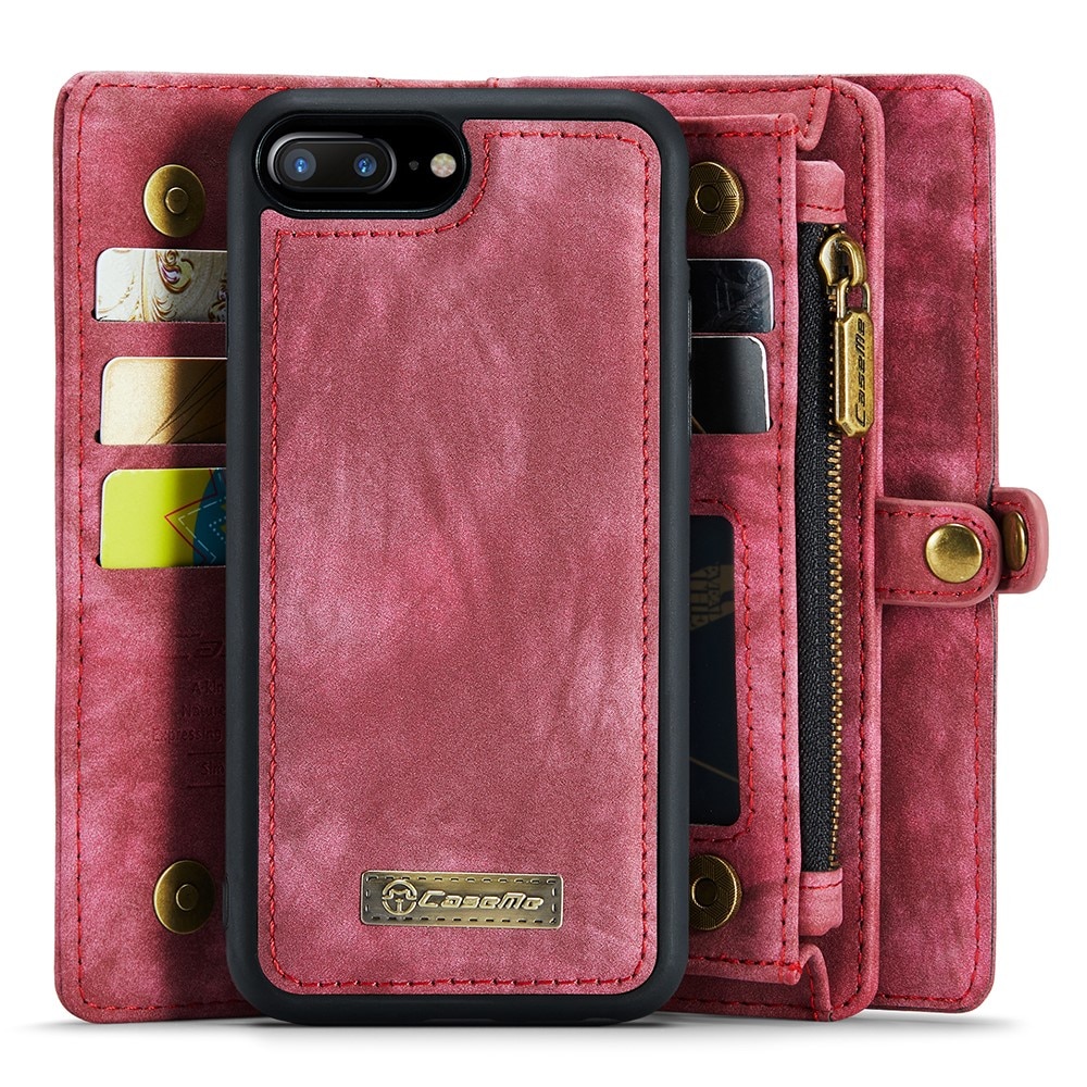 Cartera Multi-Slot iPhone 7 Plus/iPhone 8 Plus Rojo