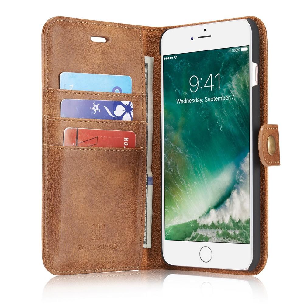 Cartera Magnet Wallet iPhone 7 Plus/iPhone 8 Plus Cognac