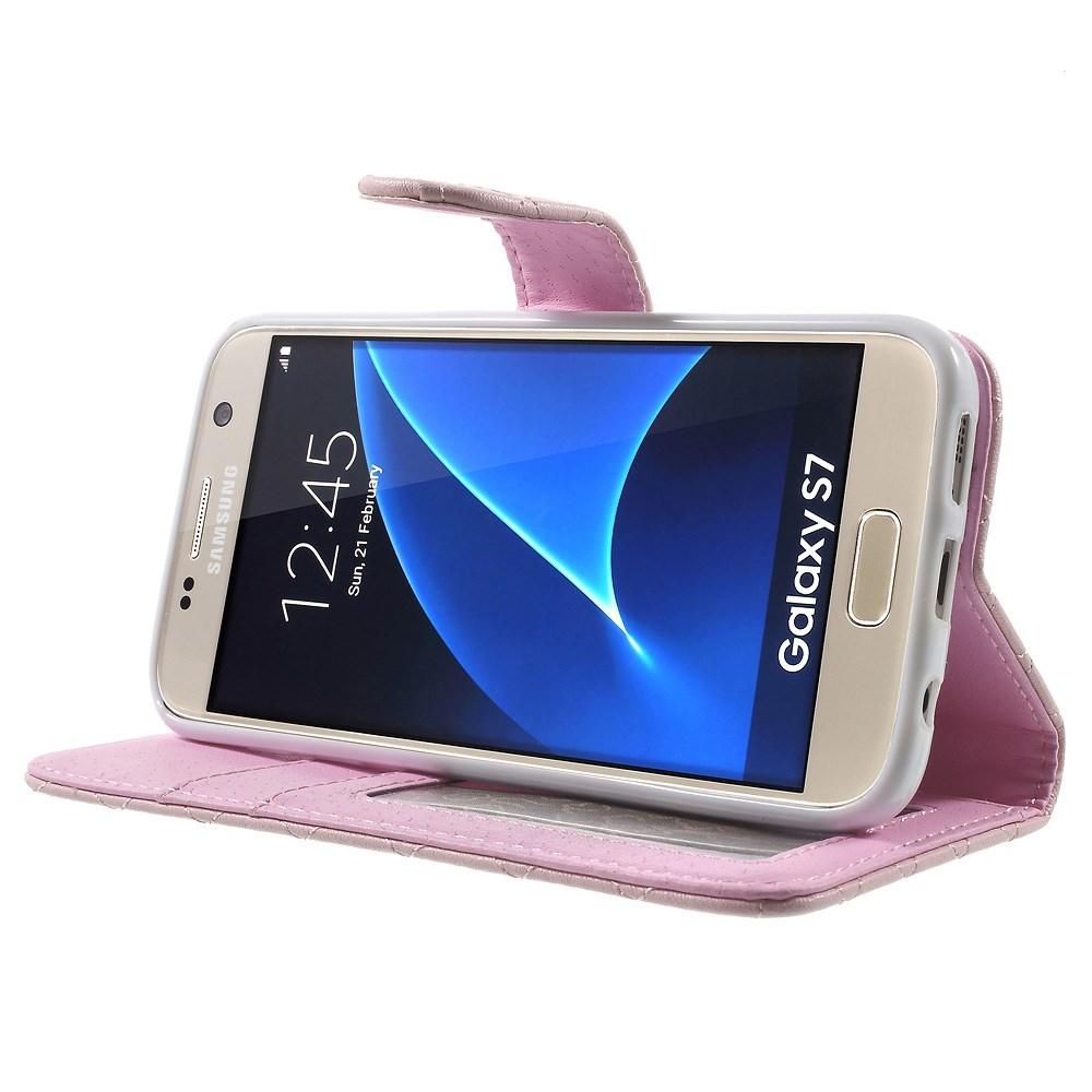 Cartera Samsung Galaxy S7 Rosa Acolchado