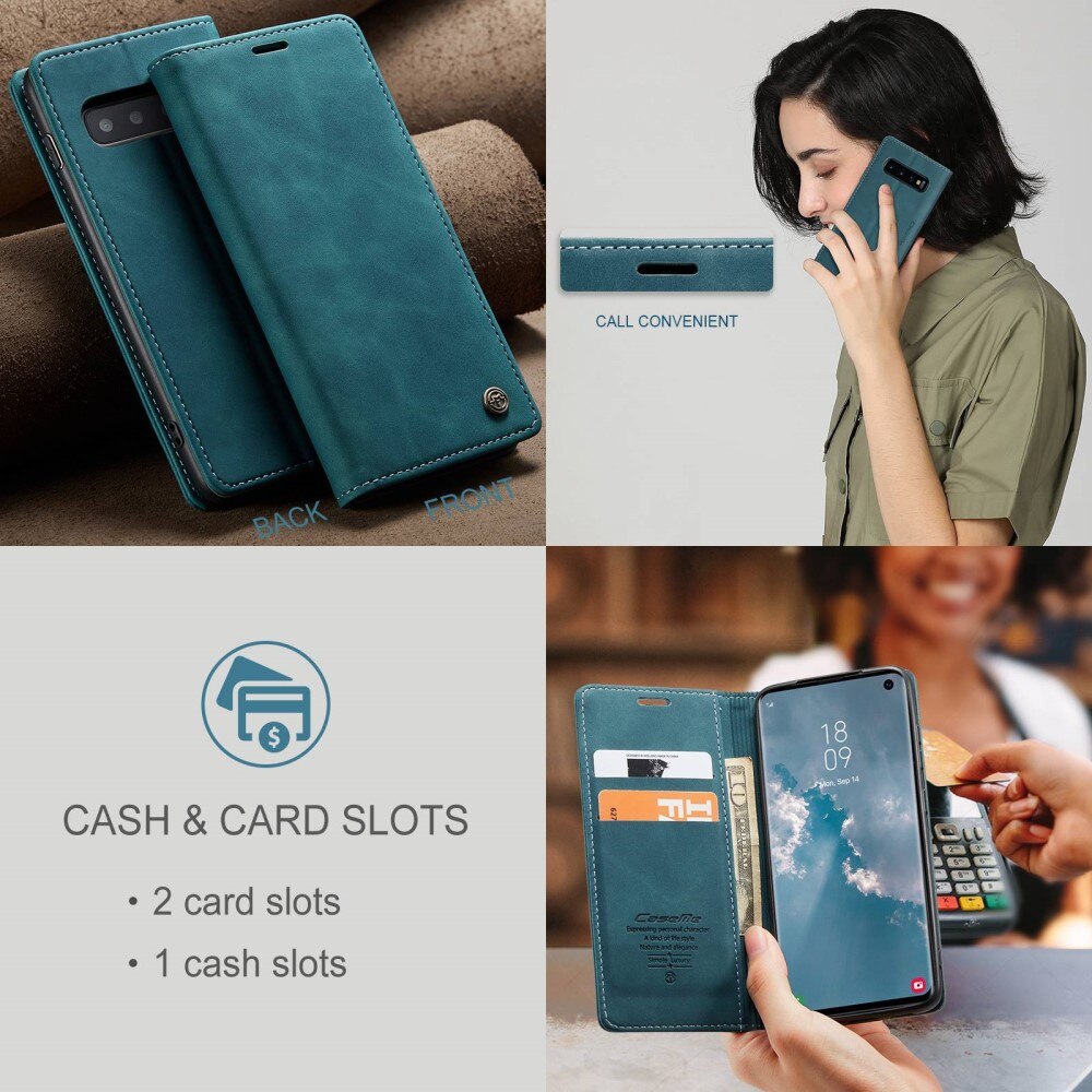 Funda delgada con solapa Samsung Galaxy S10 Azul