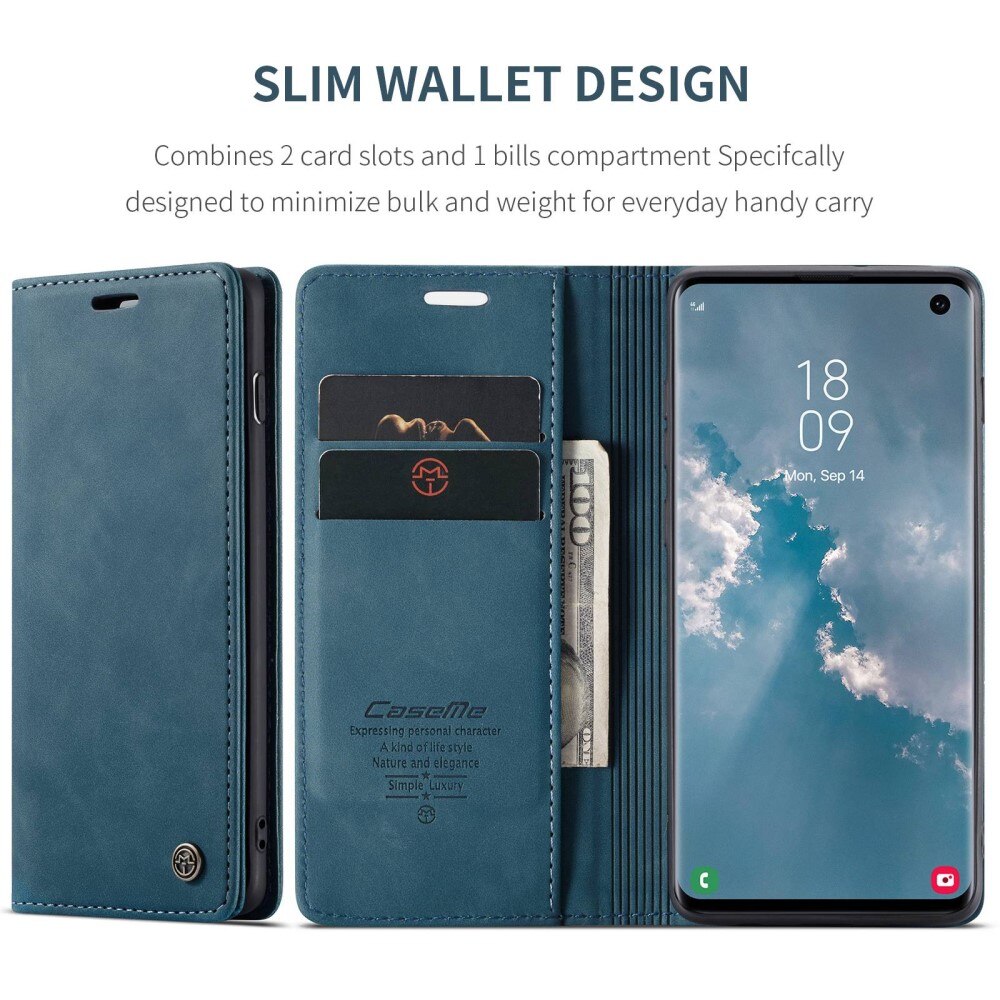 Funda delgada con solapa Samsung Galaxy S10 Azul