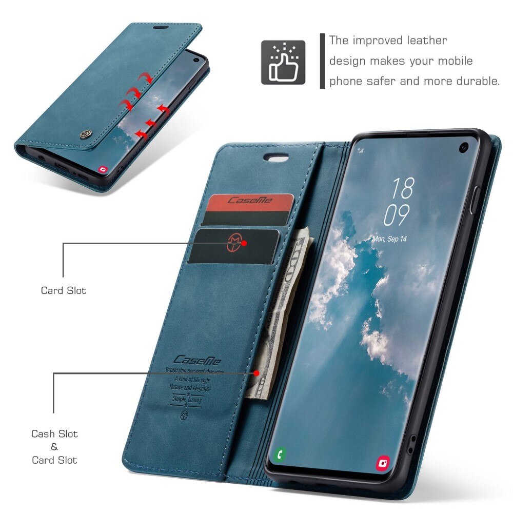 Funda delgada con solapa Samsung Galaxy S10 azul