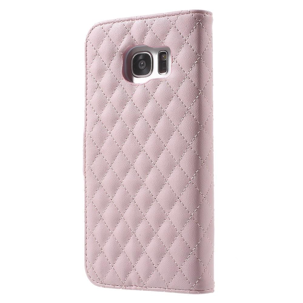 Cartera Samsung Galaxy S7 Edge Rosa Acolchado