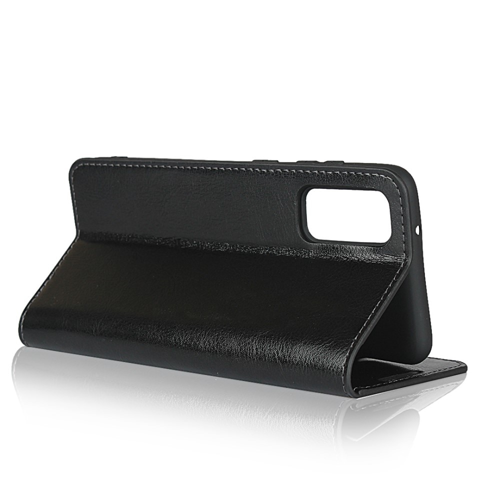 Funda cartera de cuero genuino Samsung Galaxy S20 Negro
