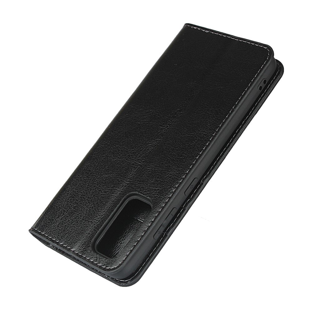 Funda cartera de cuero genuino Samsung Galaxy S20 Negro