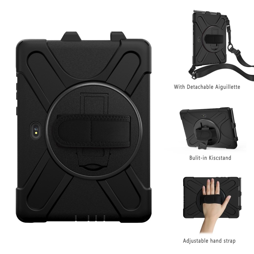 Funda híbrida a prueba de golpes Correa el hombro Samsung Galaxy Tab Active4 Pro negro