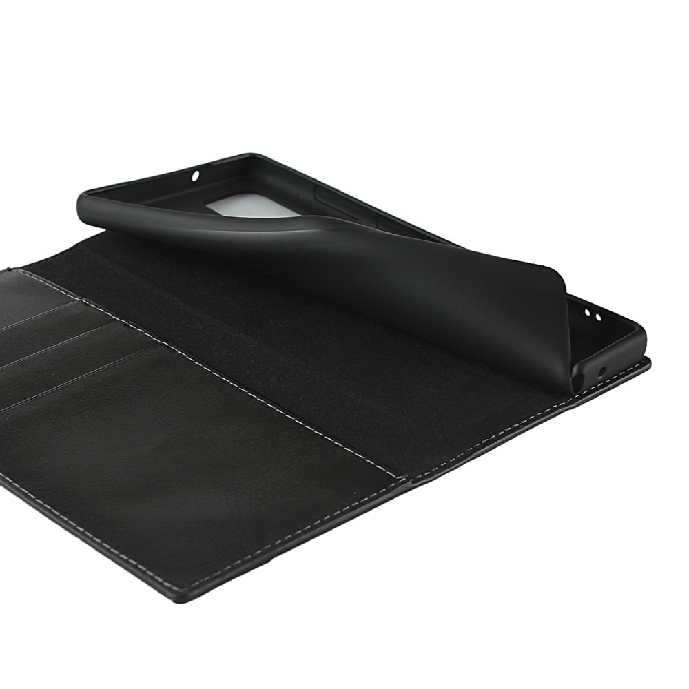 Funda cartera de cuero genuino Samsung Galaxy Note 20 Ultra Negro
