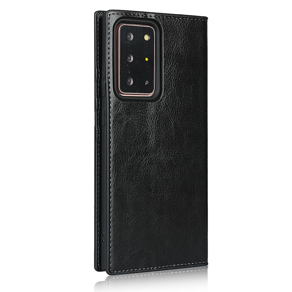 Funda cartera de cuero genuino Samsung Galaxy Note 20 Ultra negro