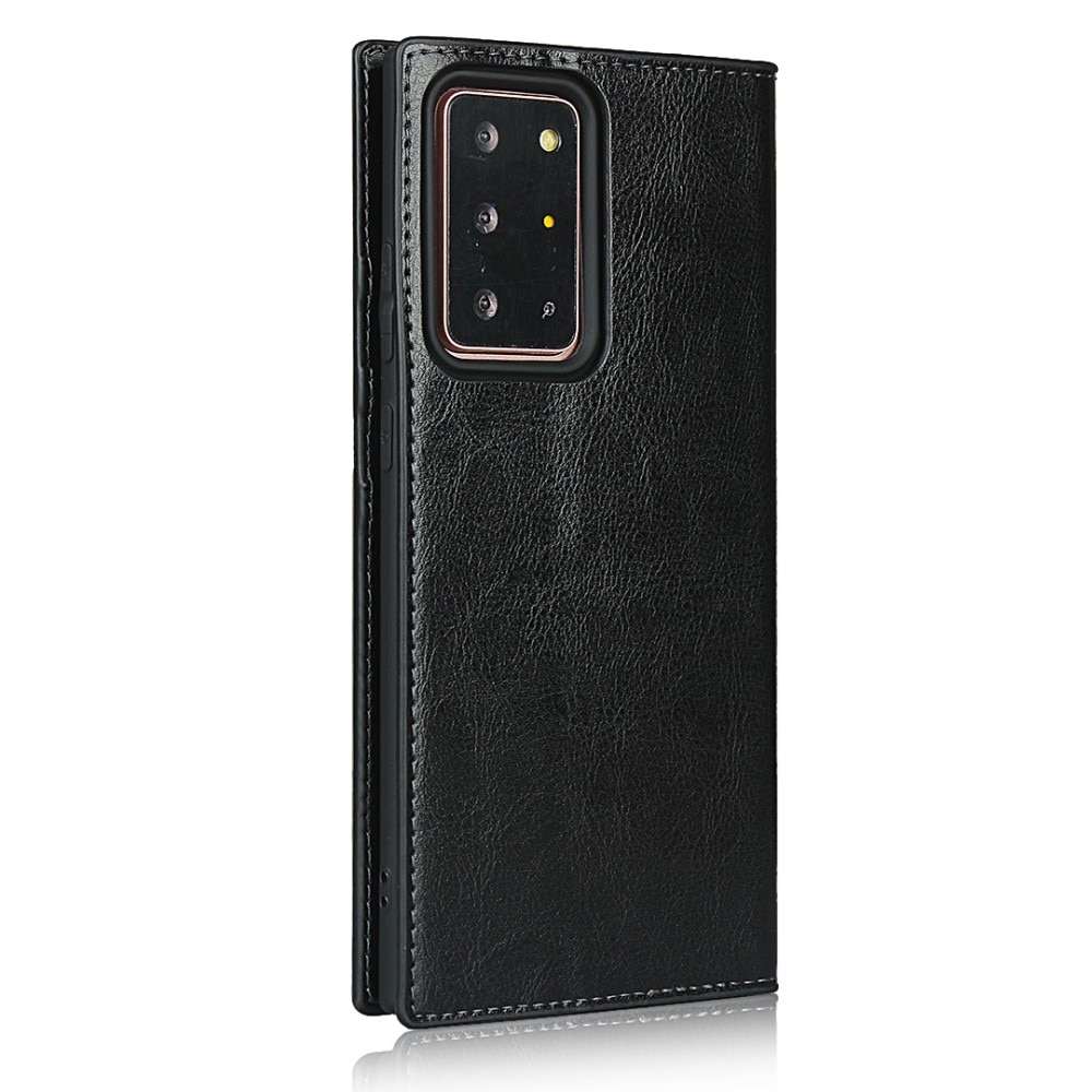 Funda cartera de cuero genuino Samsung Galaxy Note 20 Ultra Negro
