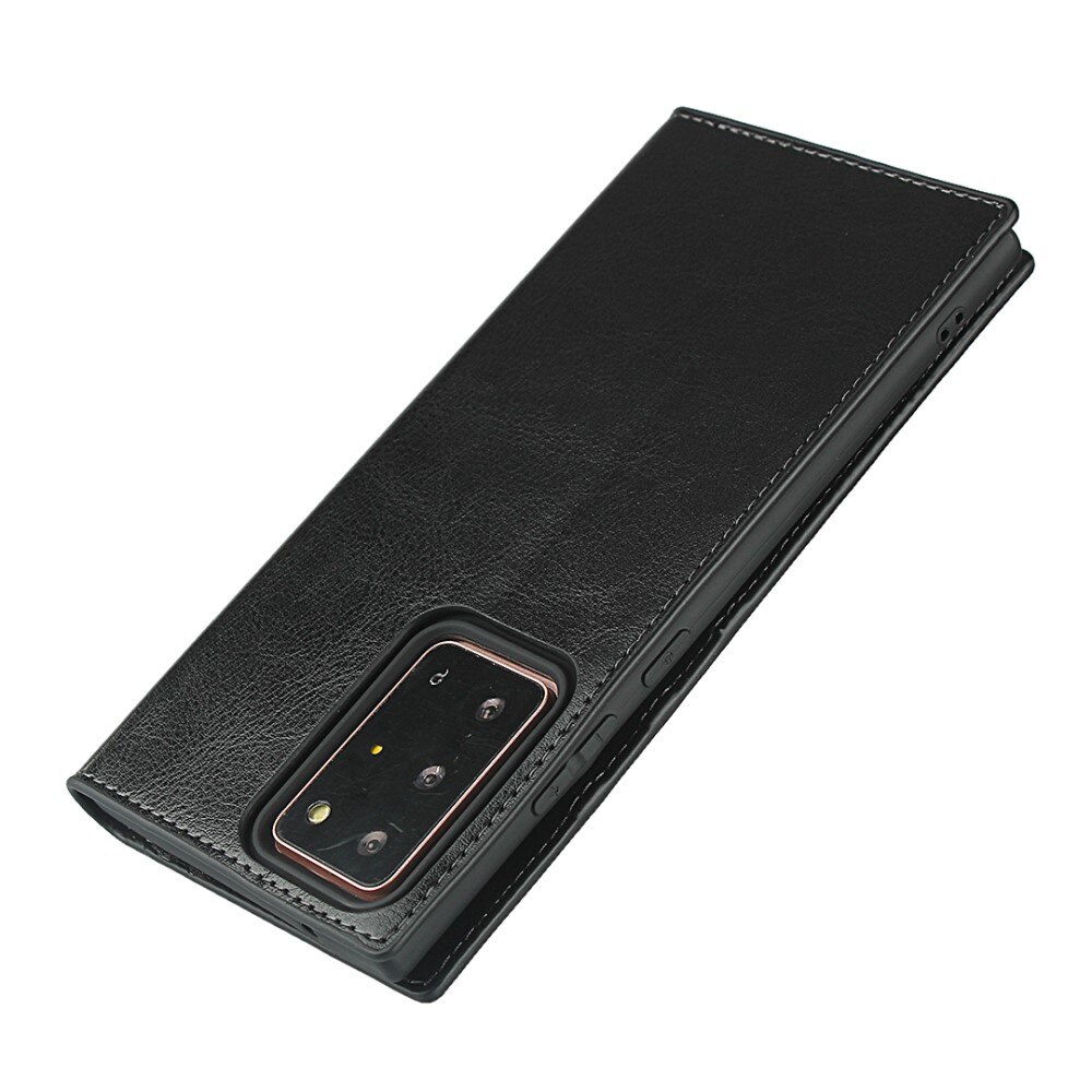 Funda cartera de cuero genuino Samsung Galaxy Note 20 Ultra Negro