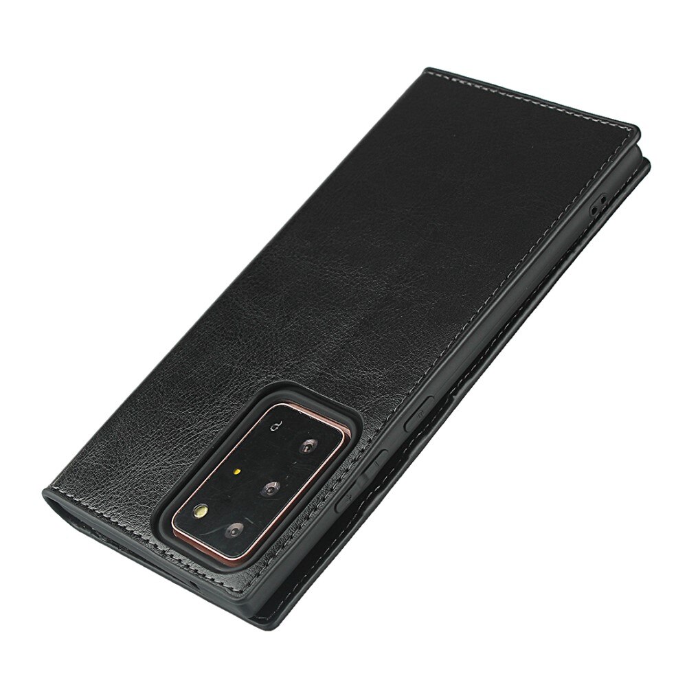 Funda cartera de cuero genuino Samsung Galaxy Note 20 Ultra negro