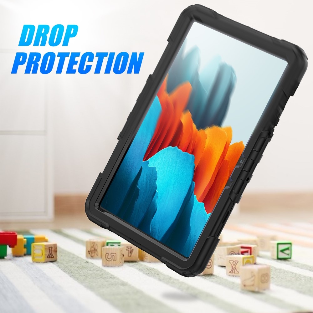 Full Protection Funda híbrida a prueba de golpes Correa el hombro Galaxy Tab S7/S8 11.0 Negro