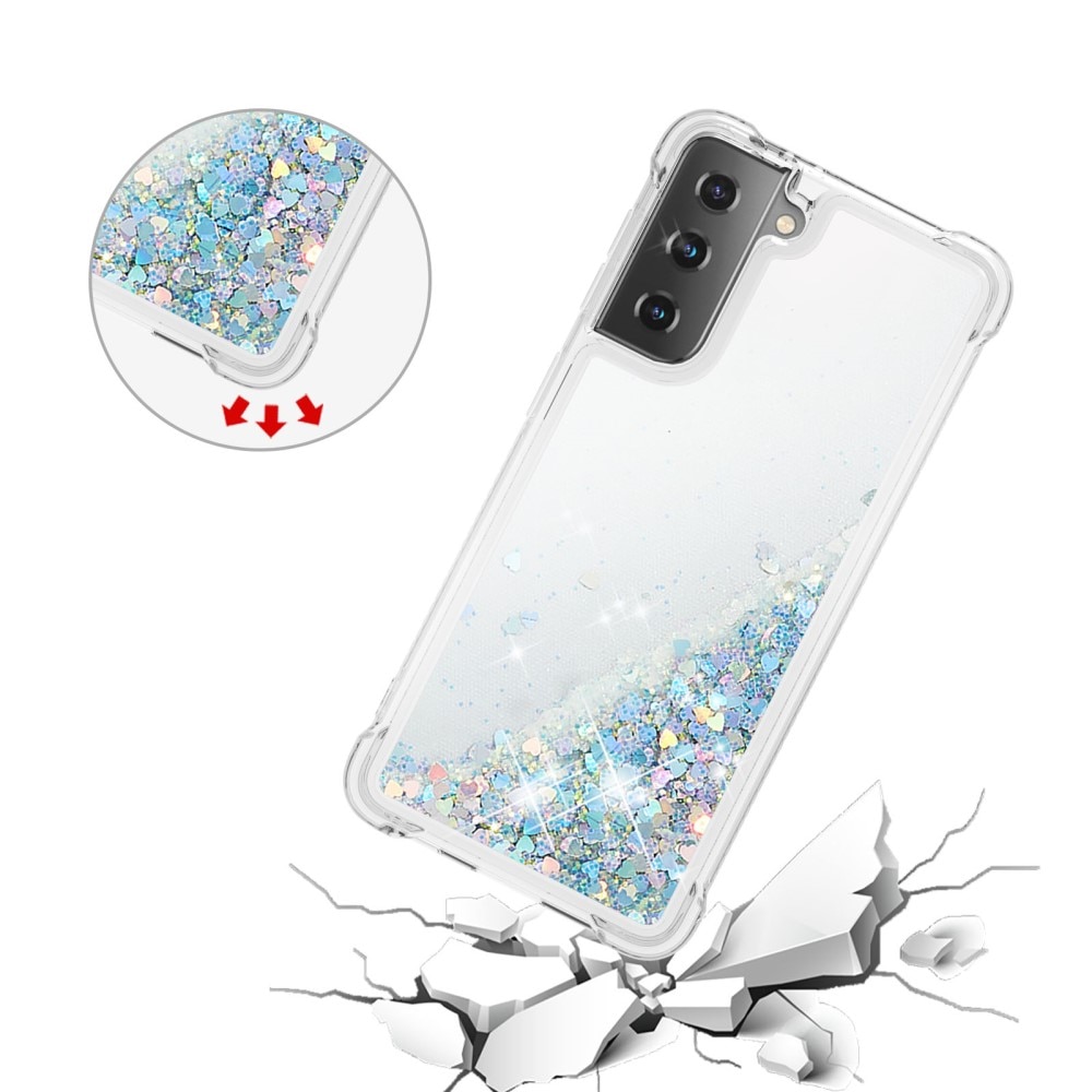 Funda Glitter Powder TPU Samsung Galaxy S21 Plata