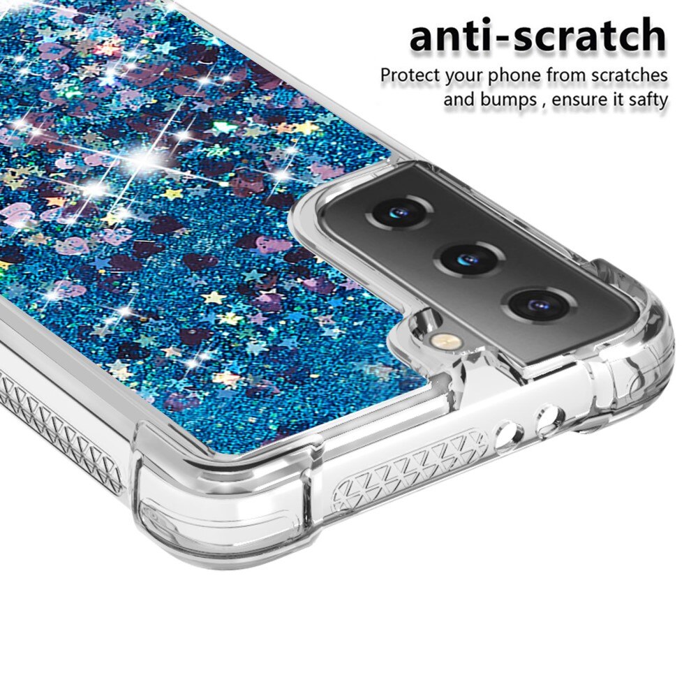 Funda Glitter Powder TPU Samsung Galaxy S21 Azul