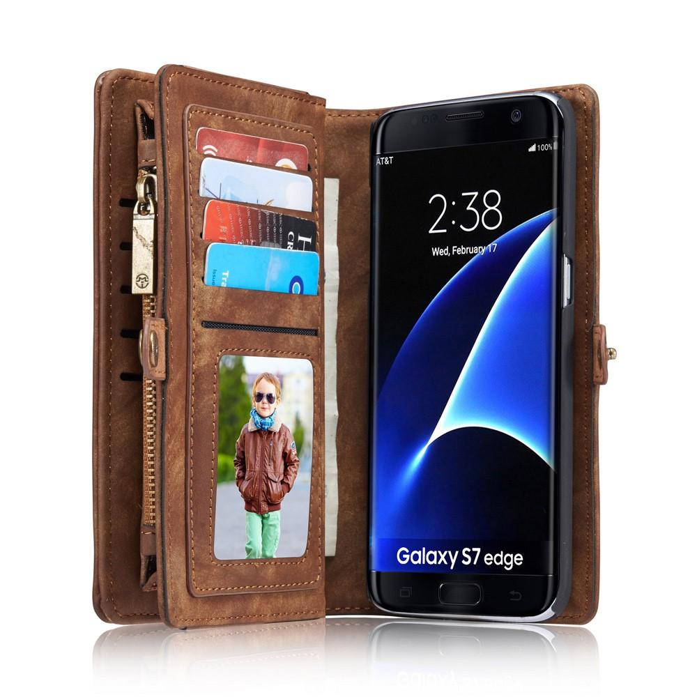 Cartera Multi-Slot Samsung Galaxy S7 Edge Marrón