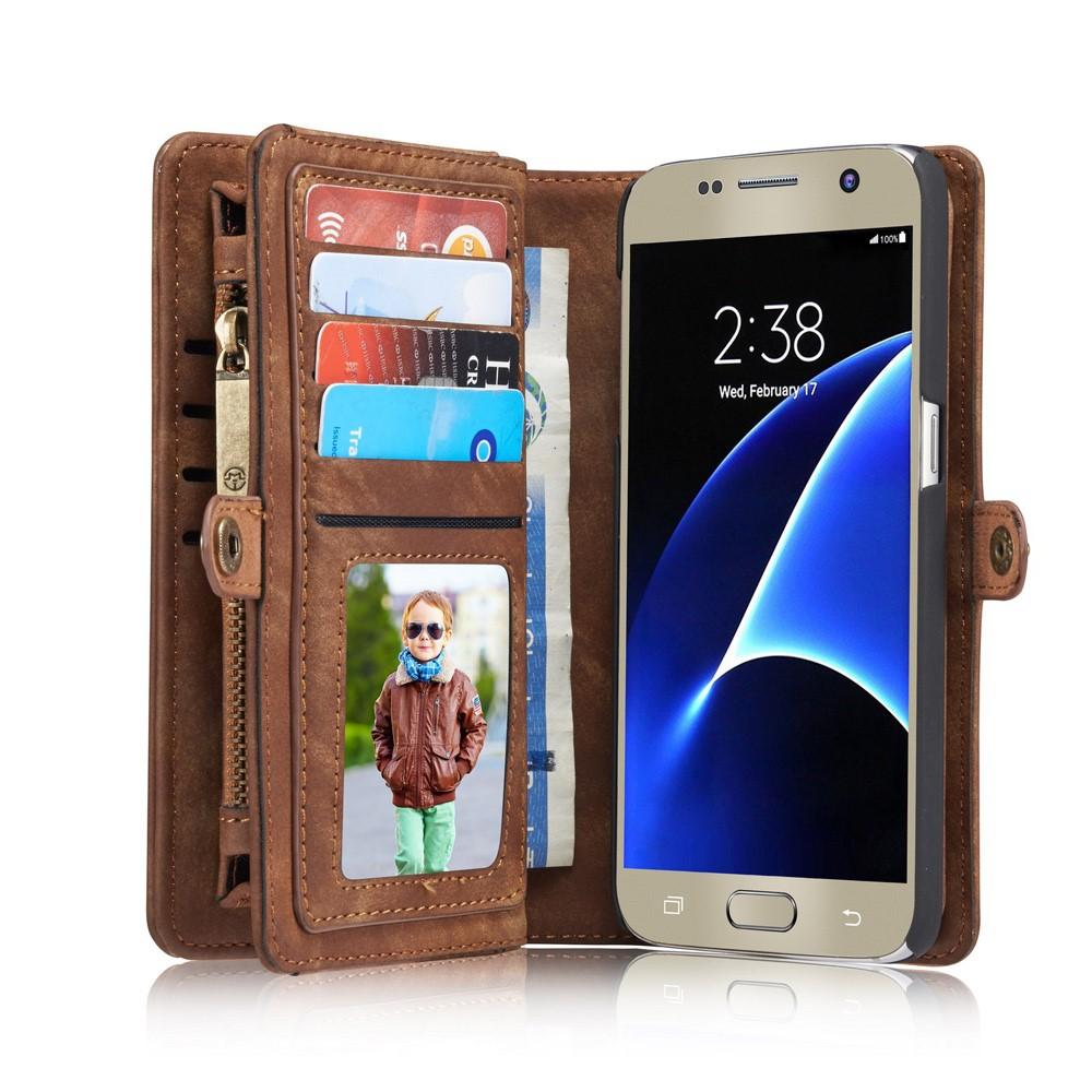 Cartera Multi-Slot Samsung Galaxy S7 Marrón