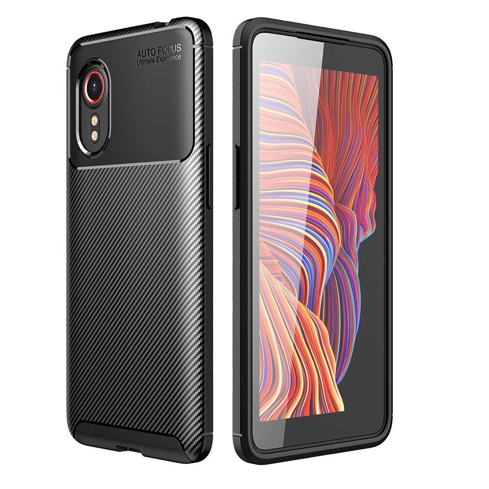Funda TPU Fibra de Carbono Samsung Galaxy Xcover 5, negro