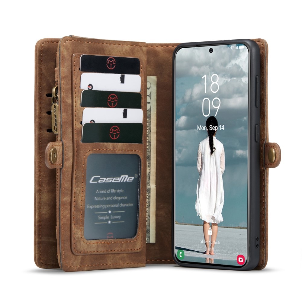Cartera Multi-Slot Samsung Galaxy S21 FE Marrón