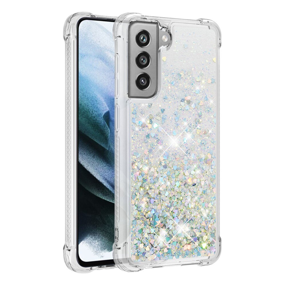 Funda Glitter Powder TPU Samsung Galaxy S21 FE Plata