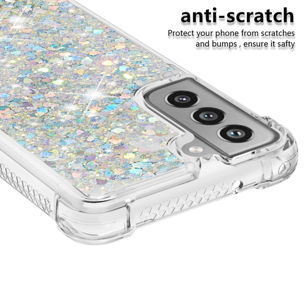 Funda Glitter Powder TPU Samsung Galaxy S21 FE Plata