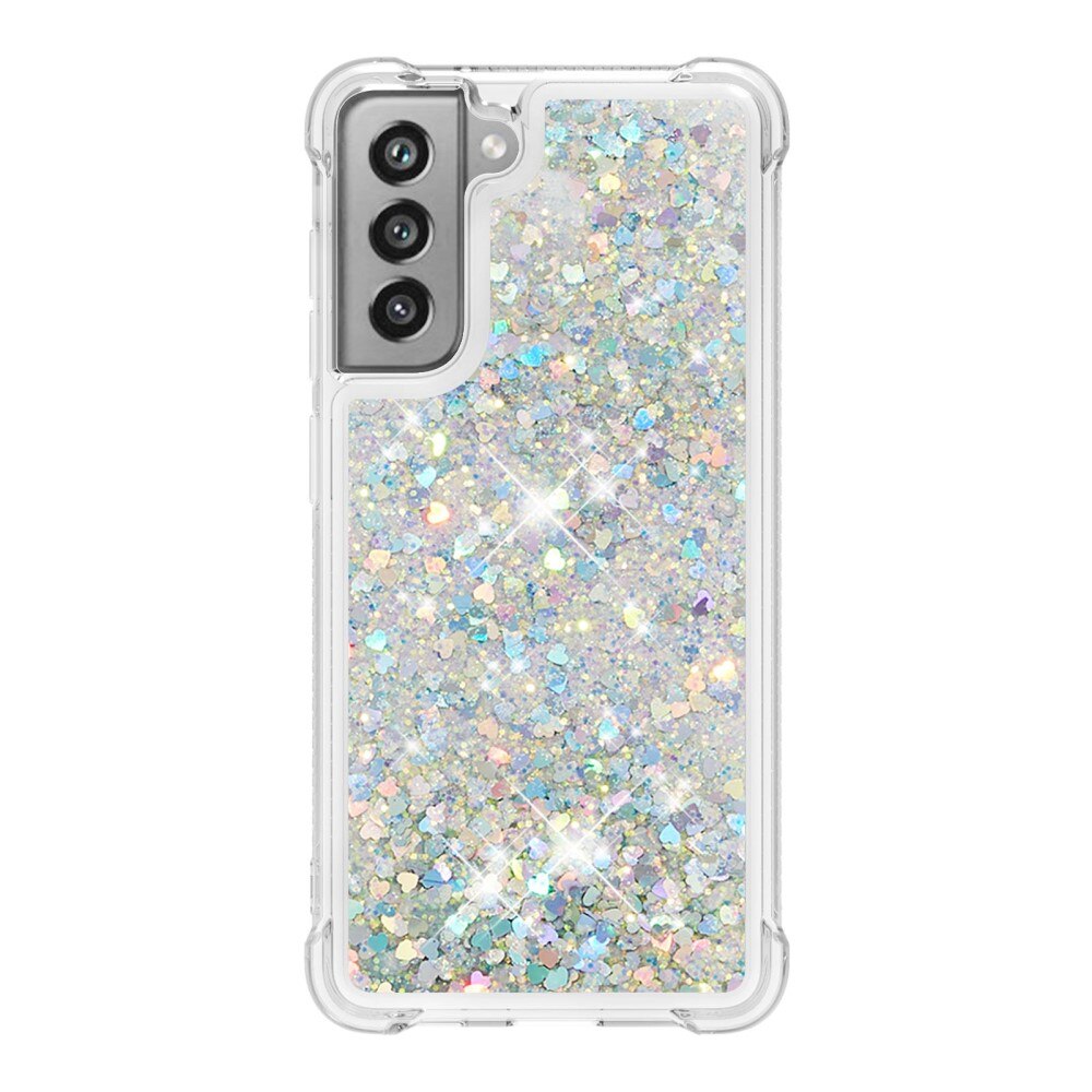 Funda Glitter Powder TPU Samsung Galaxy S21 FE Plata