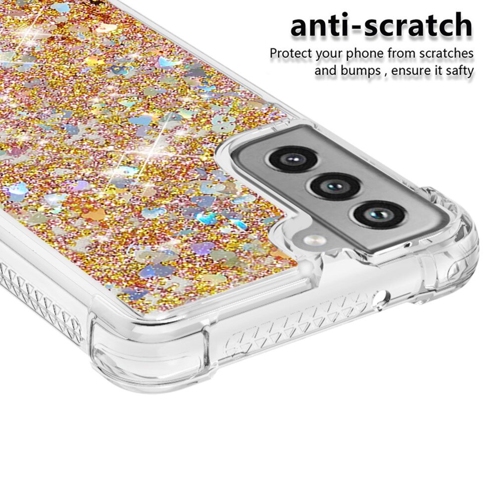 Funda Glitter Powder TPU Samsung Galaxy S21 FE Oro