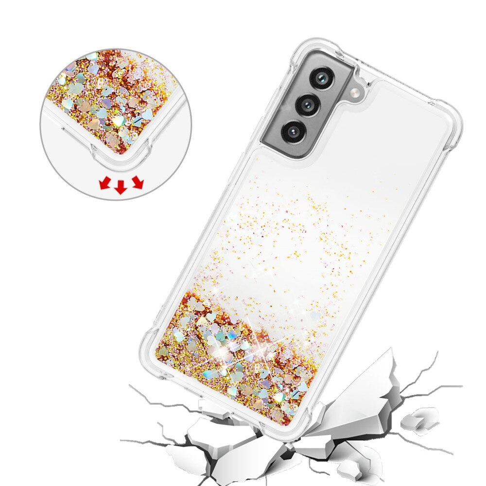 Funda Glitter Powder TPU Samsung Galaxy S21 FE Oro