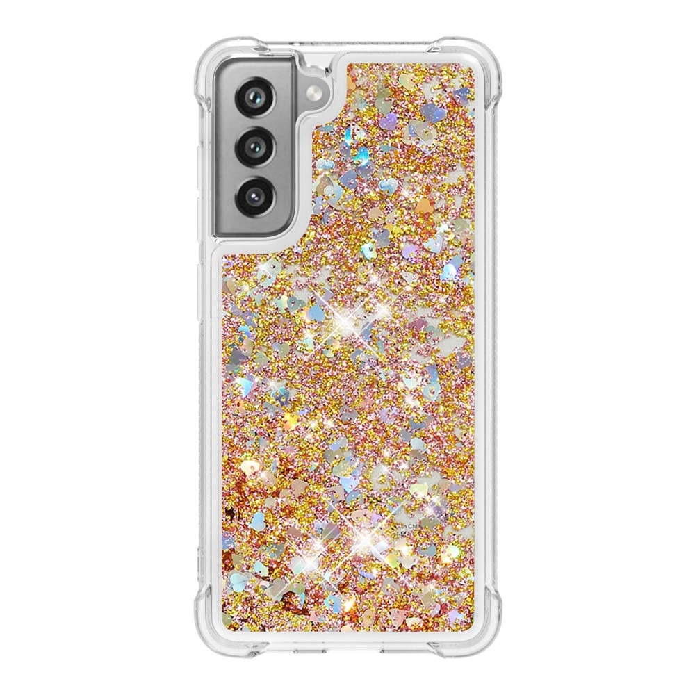 Funda Glitter Powder TPU Samsung Galaxy S21 FE Oro