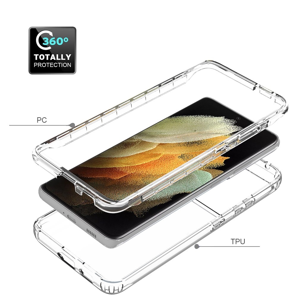 Funda con cobertura total Samsung Galaxy S21 Ultra transparente