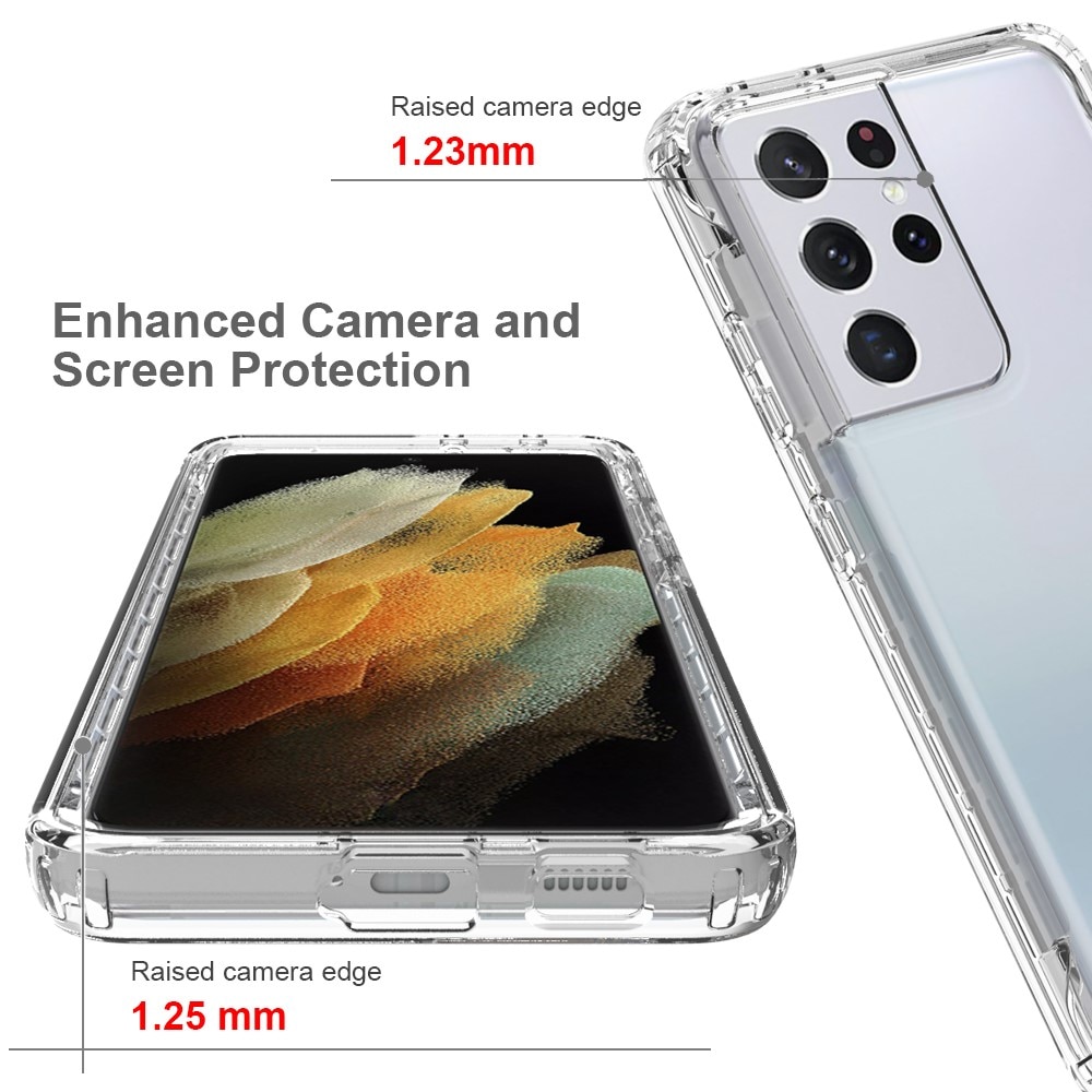 Funda con cobertura total Samsung Galaxy S21 Ultra Transparente