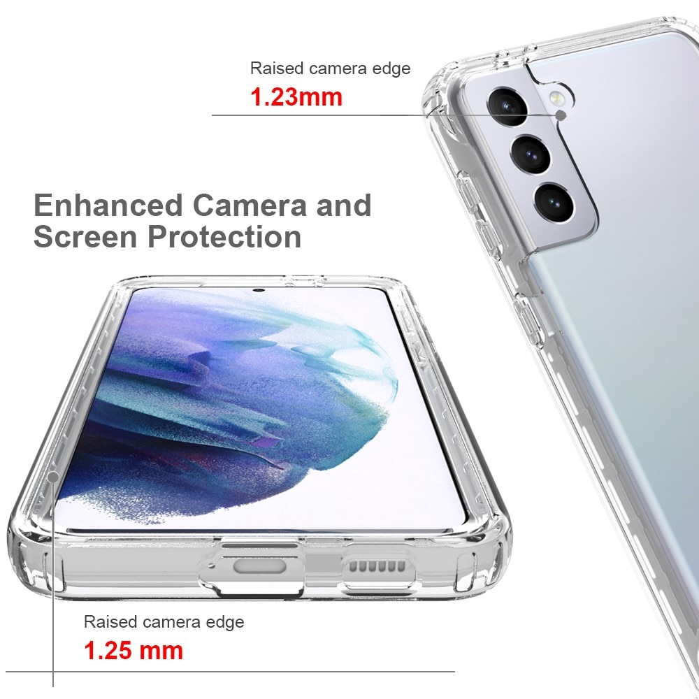 Funda con cobertura total Samsung Galaxy S21 Plus transparente
