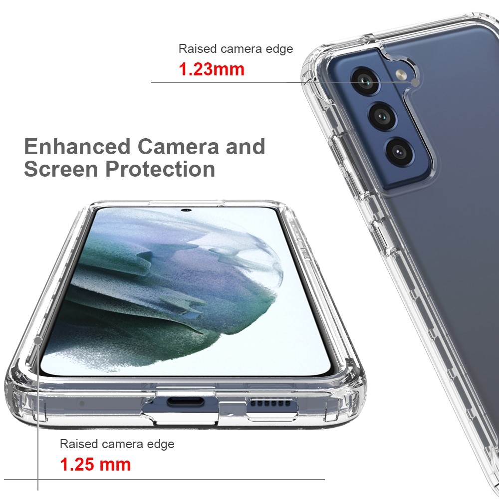 Funda con cobertura total Samsung Galaxy S21 FE transparente
