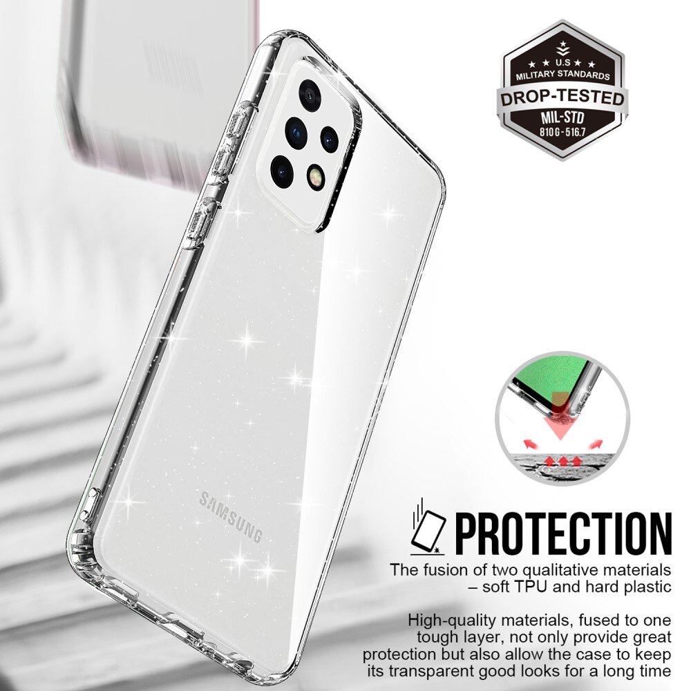 Glitter TPU Case Samsung Galaxy A52 5G Transparente
