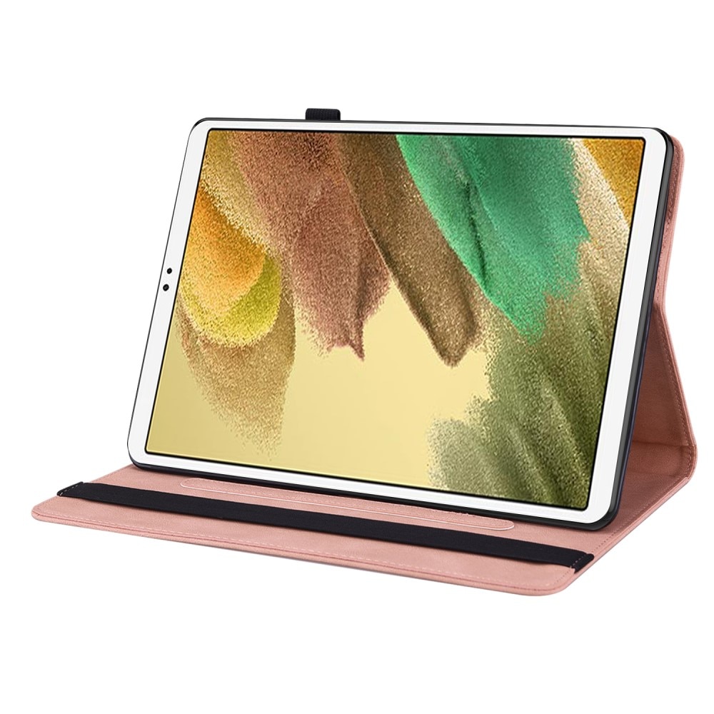 Funda de cuero con mariposas Samsung Galaxy Tab A7 Lite rosado