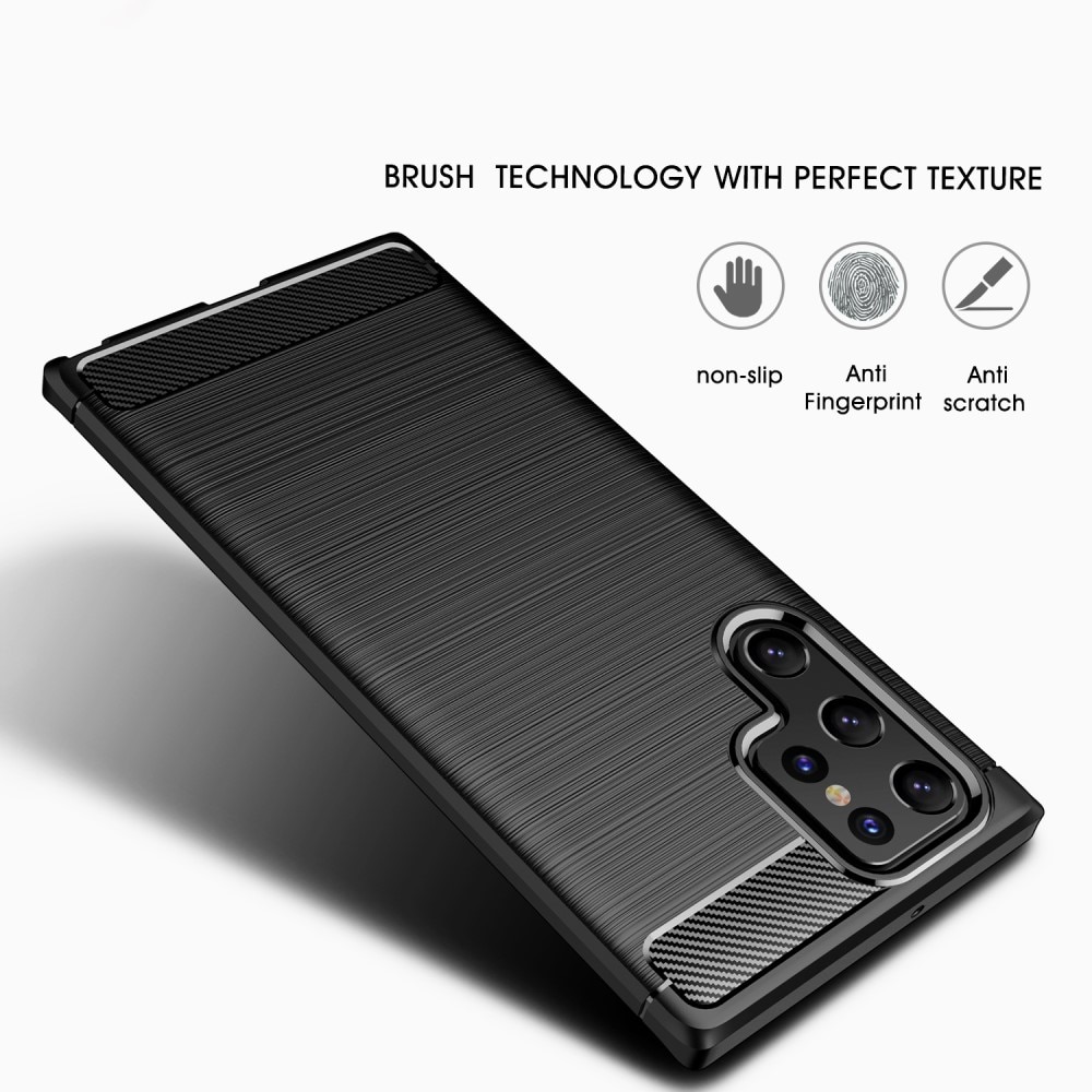 Funda Brushed TPU Case Samsung Galaxy S22 Ultra Black