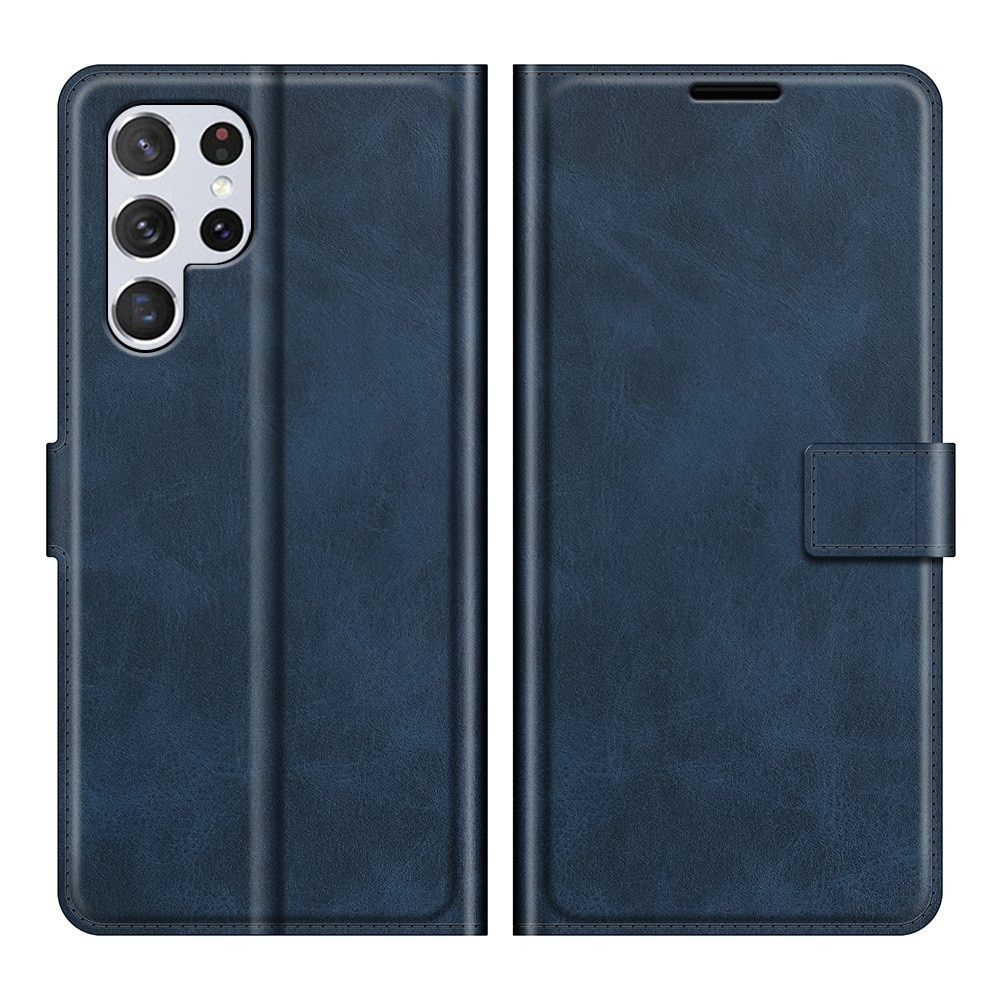 Cartera Leather Wallet Samsung Galaxy S22 Ultra Blue
