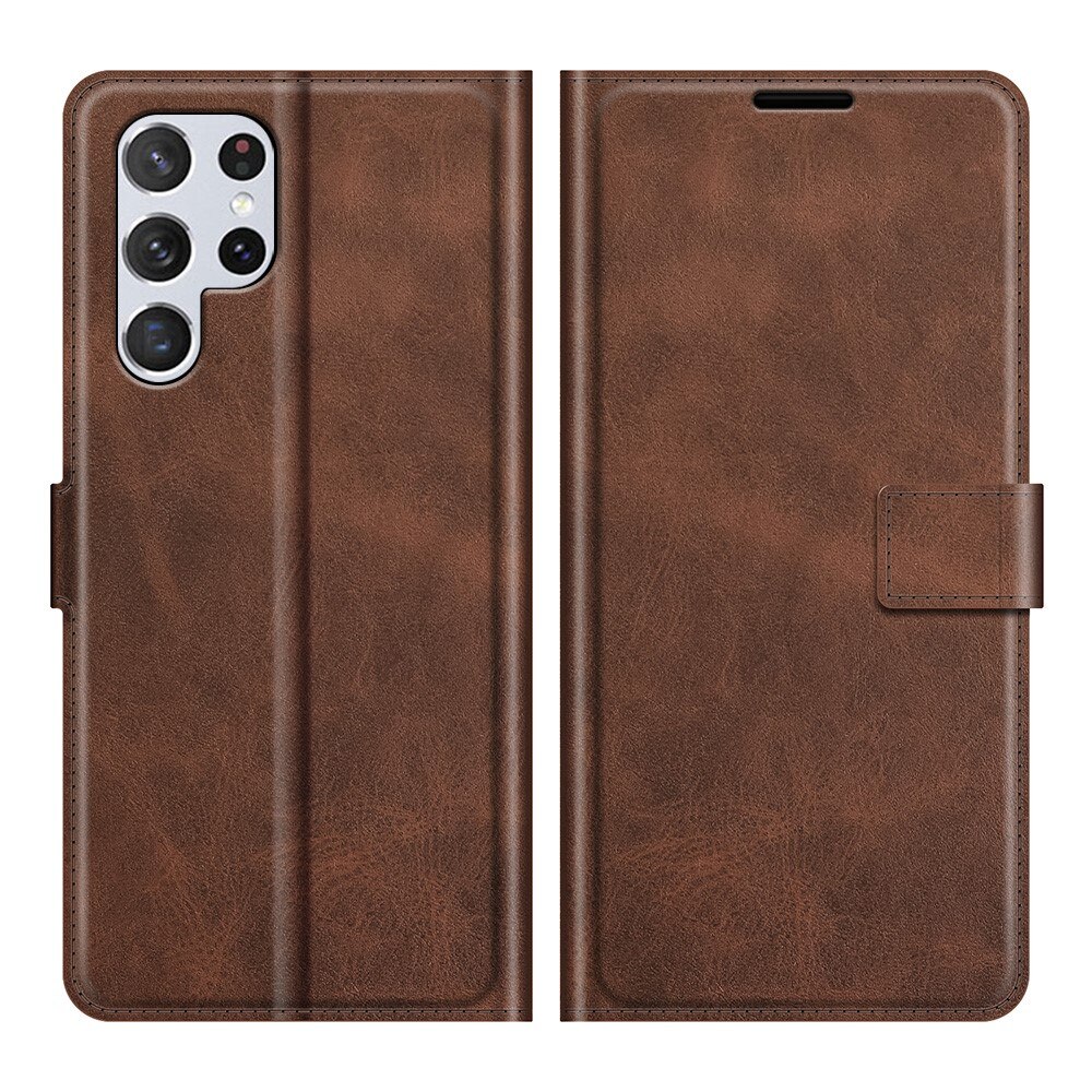 Cartera Leather Wallet Samsung Galaxy S22 Ultra Brown