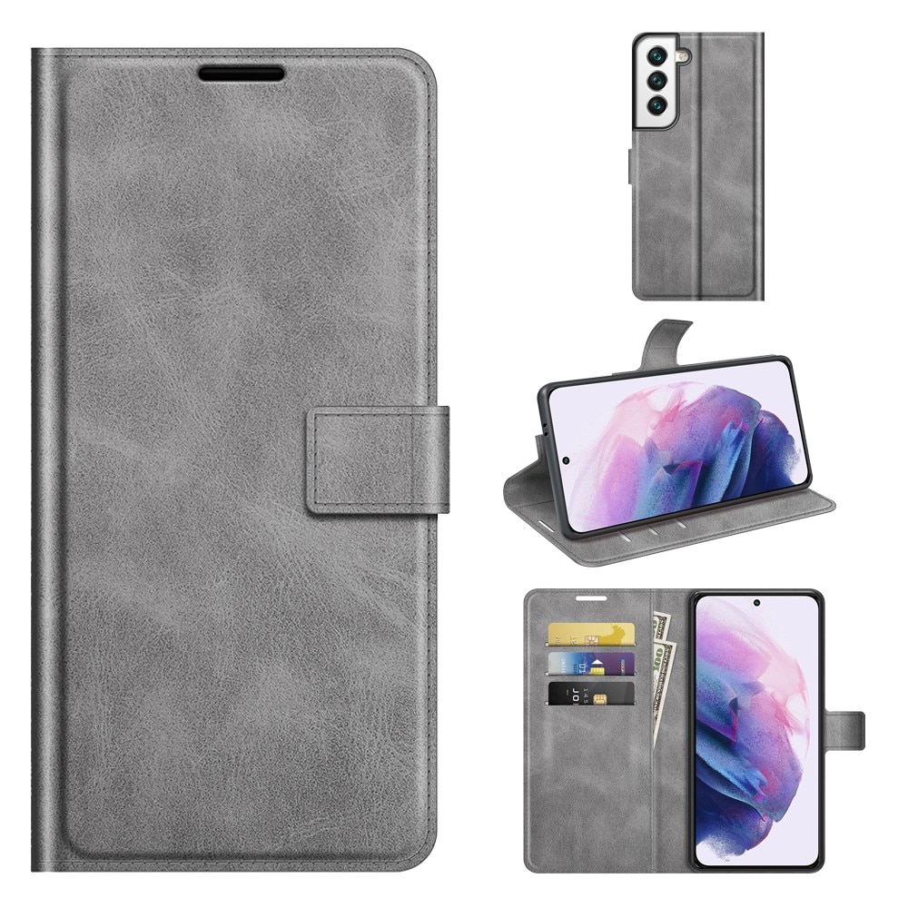 Cartera Leather Wallet Samsung Galaxy S22 Grey