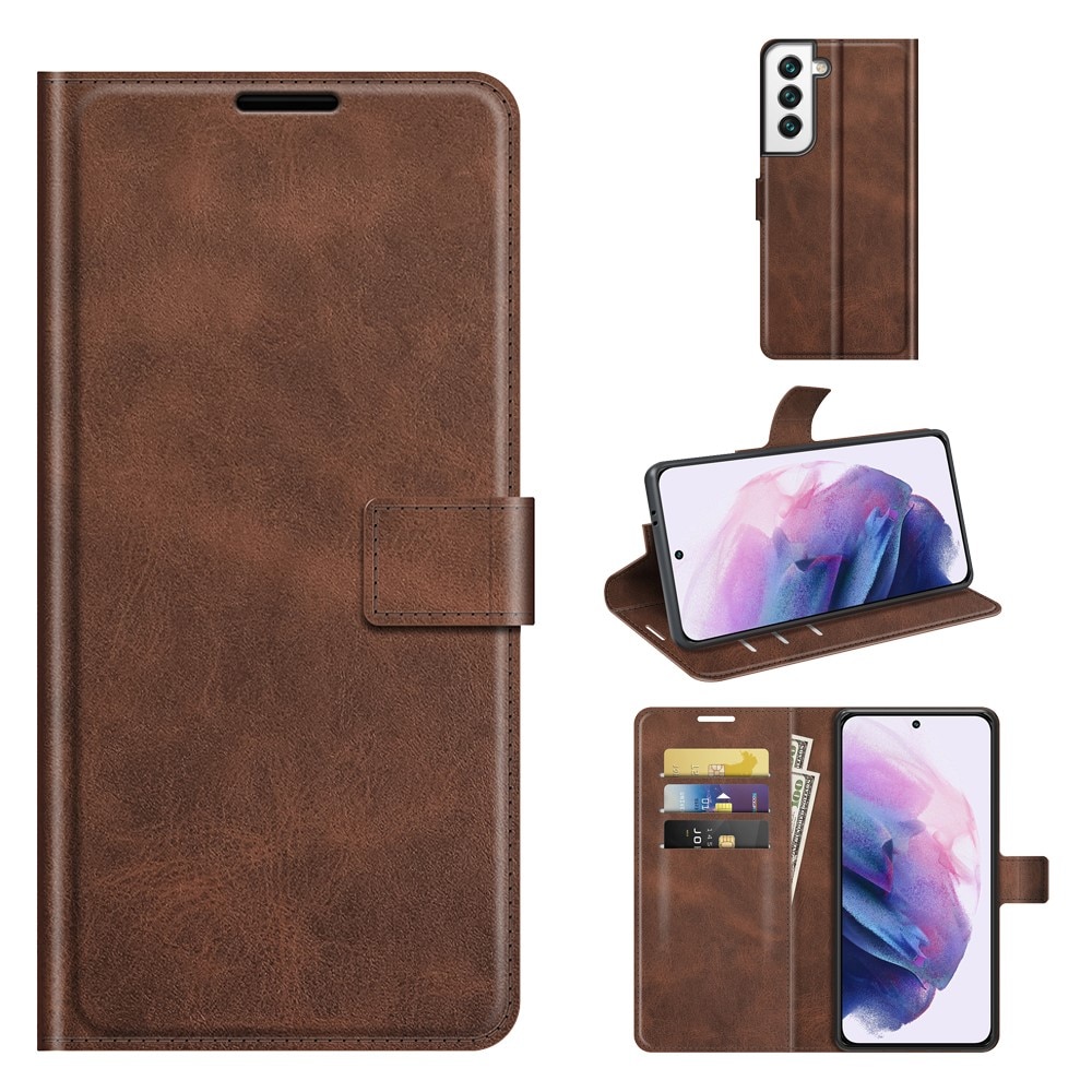 Cartera Leather Wallet Samsung Galaxy S22 Brown