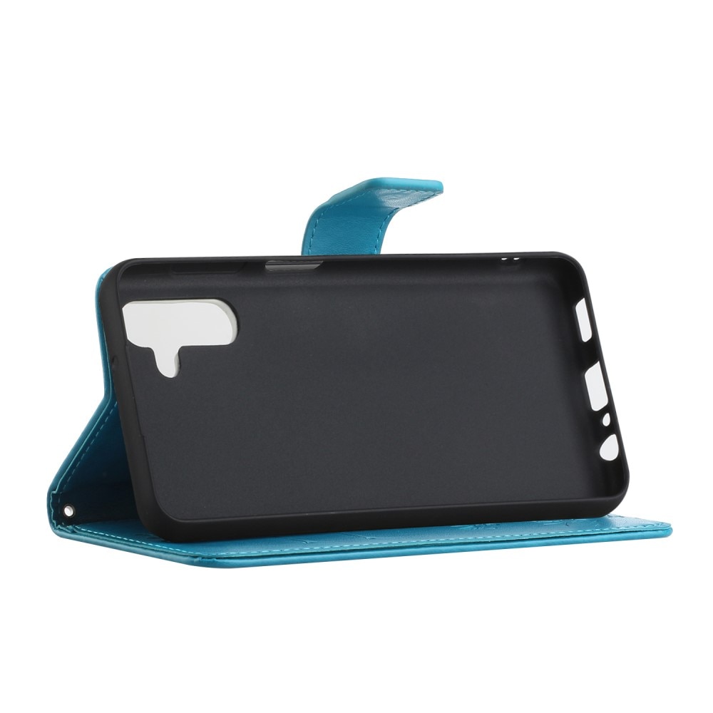 Funda de Cuero con Mariposas Samsung Galaxy A04s, Azul