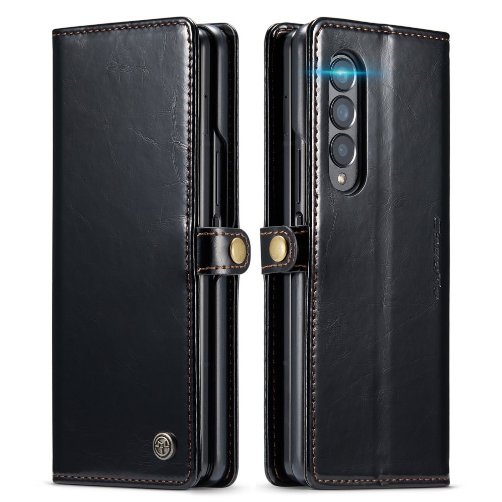 Funda de cuero Samsung Galaxy Z Fold 3 Negro