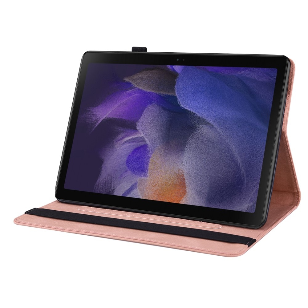 Funda de cuero con mariposas Samsung Galaxy Tab A8 Rosa