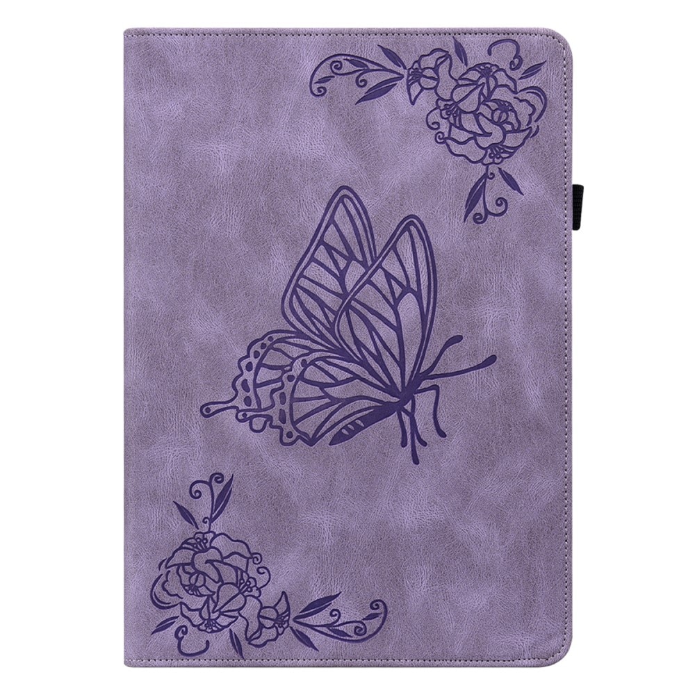 Funda de cuero con mariposas Samsung Galaxy Tab A8 10.5 Violeta