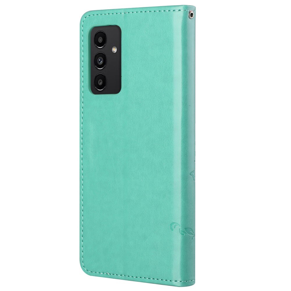 Funda de cuero con mariposas para Samsung Galaxy A13, verde