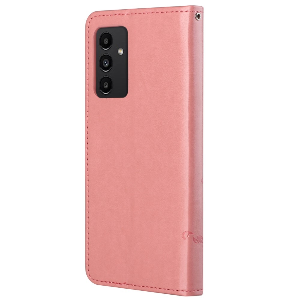 Funda de Cuero con Mariposas Samsung Galaxy A13, Rosa