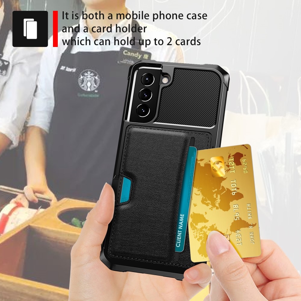 Funda Tough Card Case Samsung Galaxy S22 Negro