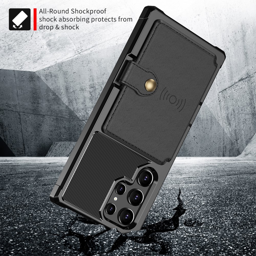 Funda con tarjetero Tough Multi-slot Samsung Galaxy S22 Ultra Negro